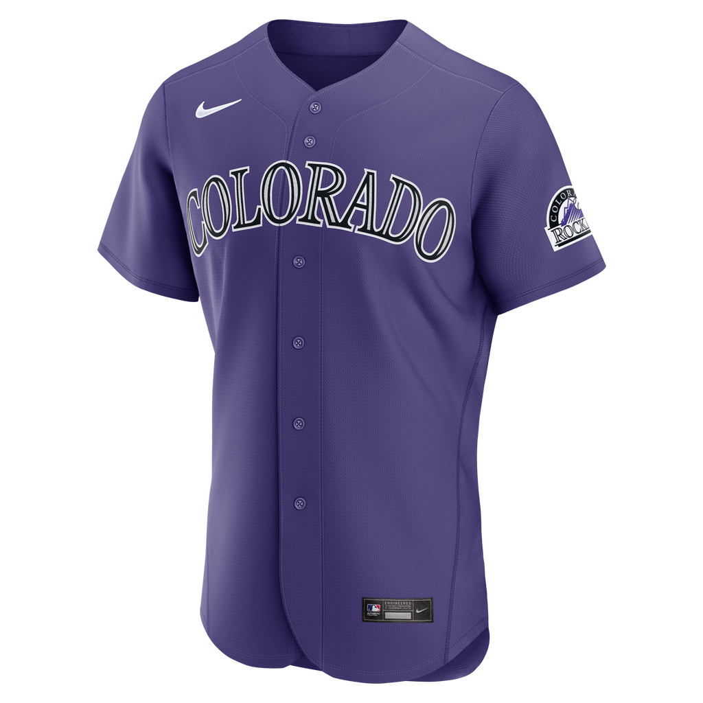 Men's Colorado Rockies  Nike Purple Alternate Authentic Jersey