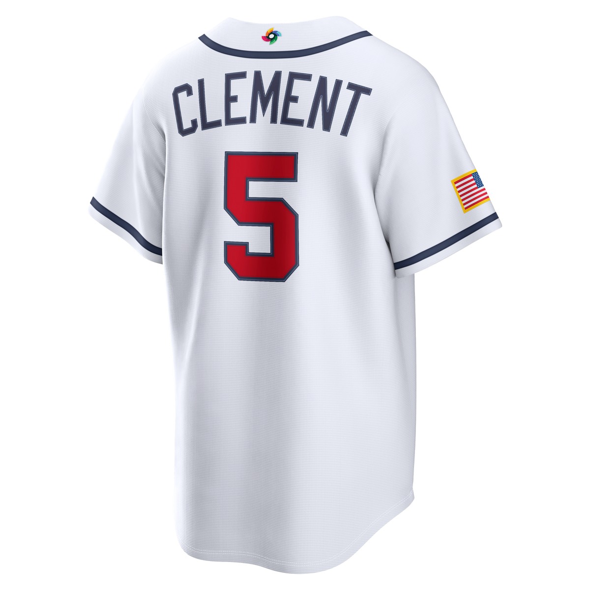 Men's USA Baseball Ernie Clement Nike White 2026 World Baseball Classic Home Stadium Jersey