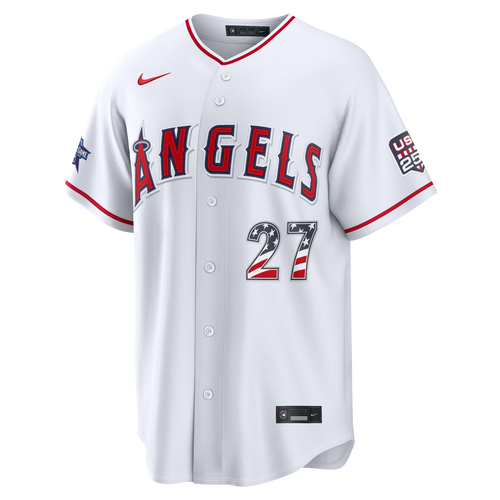 2026 All-Star Edition Stars & Stripes Men's Los Angeles Angels Mike Trout Nike White Stadium Jersey