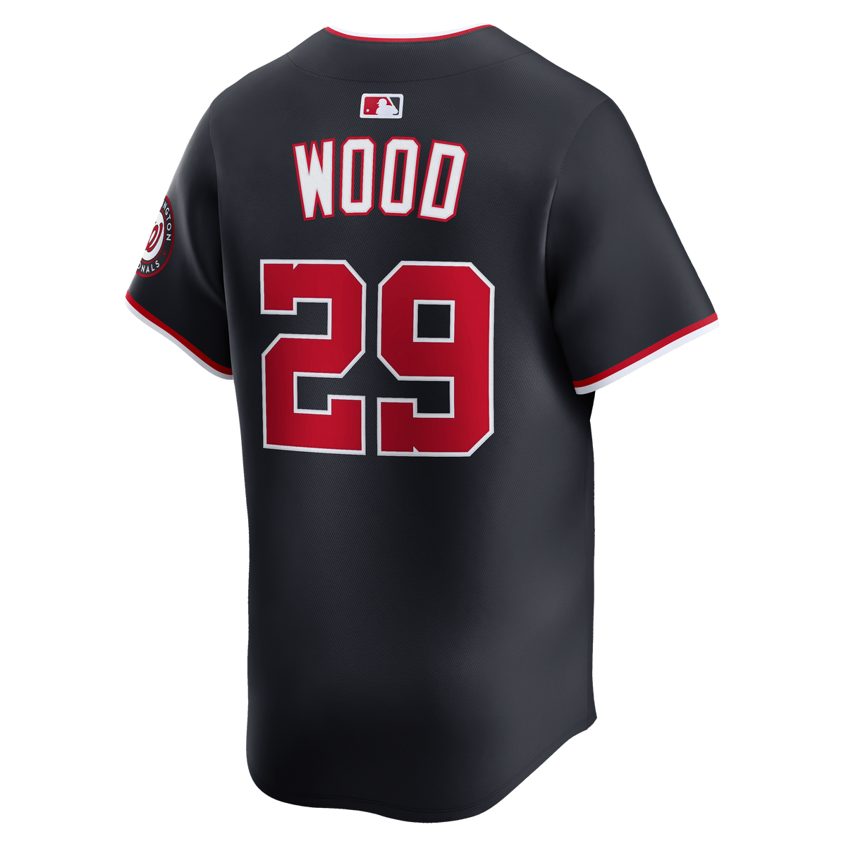Men's Washington Nationals James Wood Nike Navy Alternate Limited Player Jersey