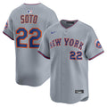 Men's New York Mets Juan Soto Nike Gray Road Limited Player Jersey