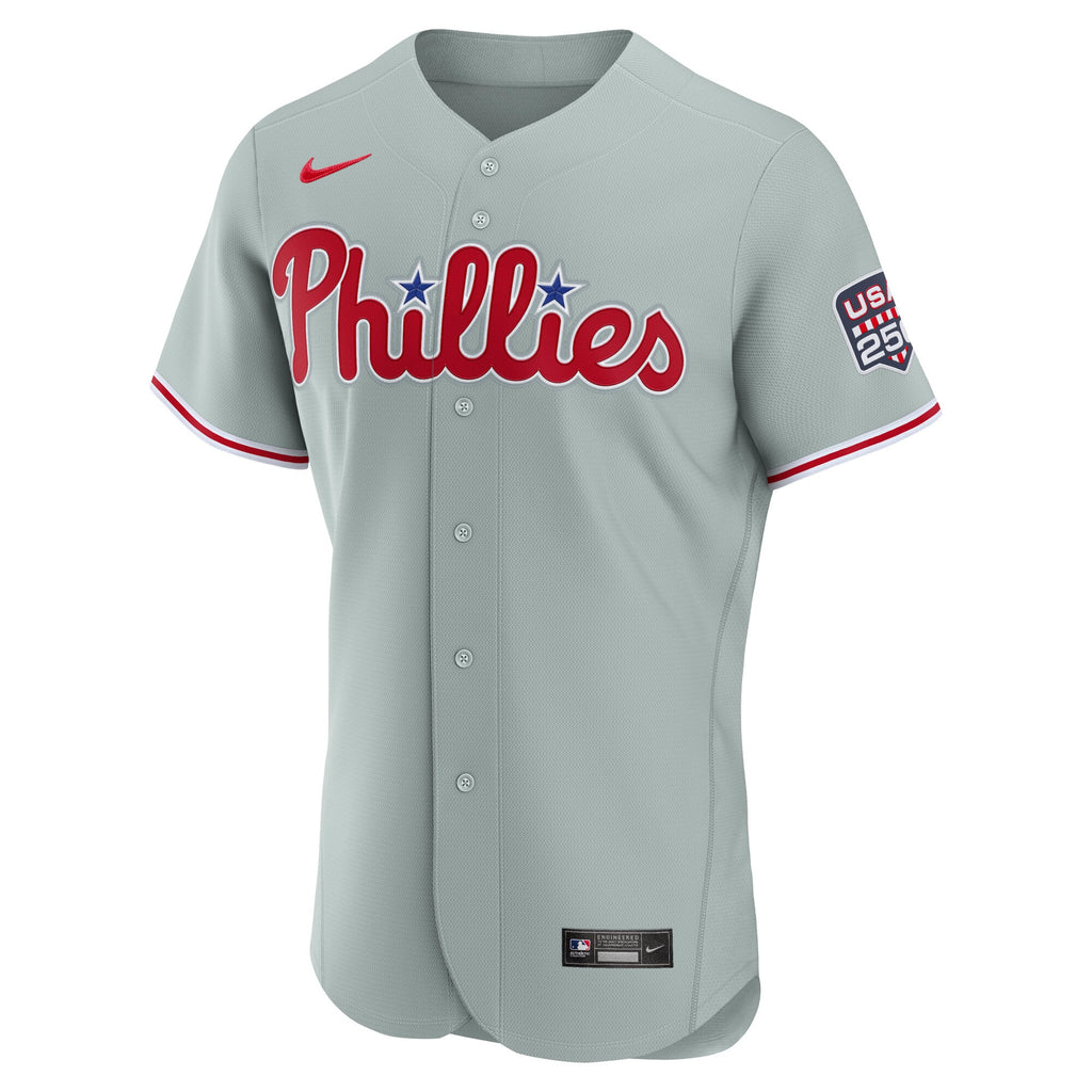 Fourth of July Men's Philadelphia Phillies Bryce Harper Nike Gray USA 250 Authentic Jersey
