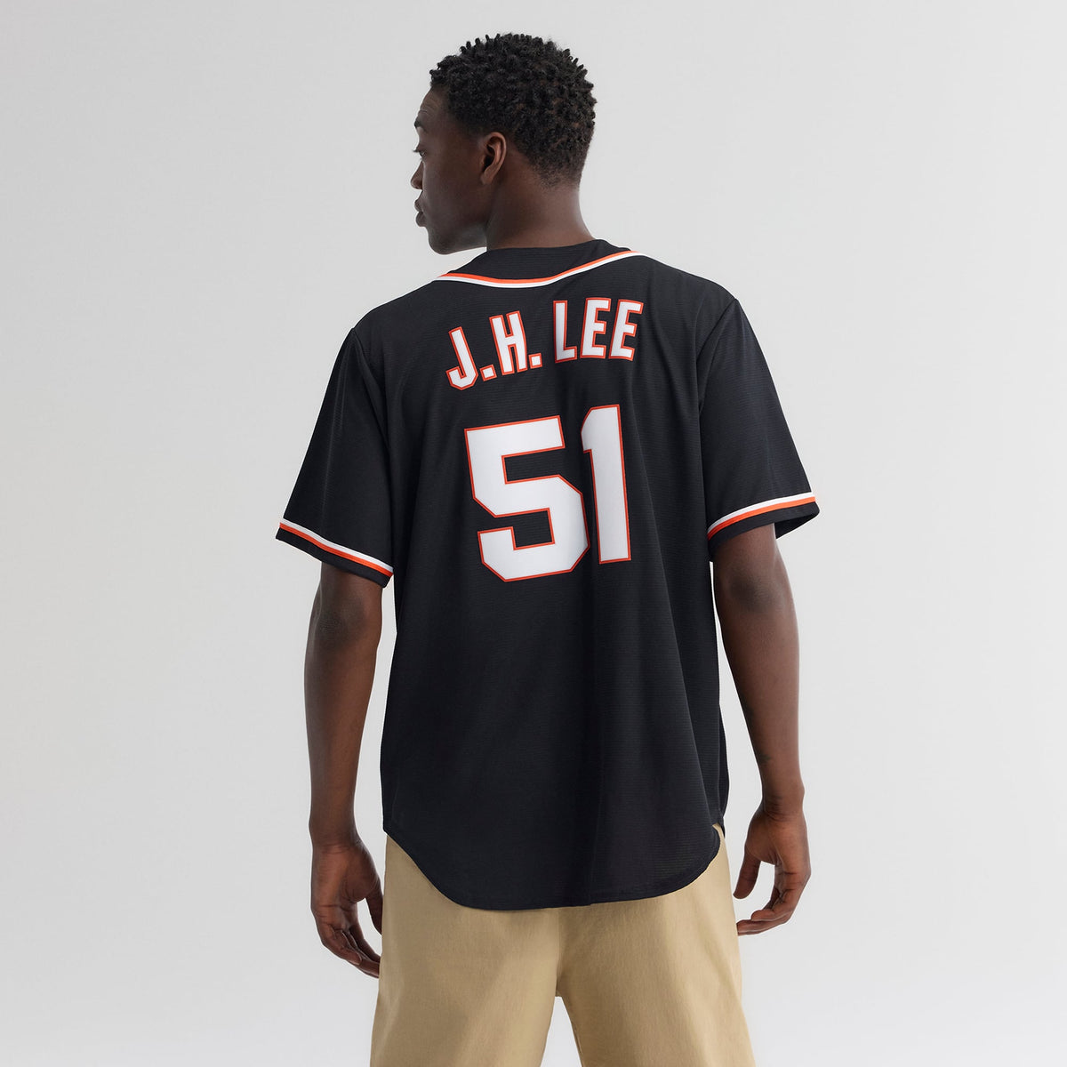 Men's San Francisco Giants Jung Hoo Lee Nike Fashion Replica Black Out Jersey