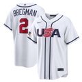 Men's USA Baseball Alex Bregman Nike White 2026 World Baseball Classic Home Stadium Jersey