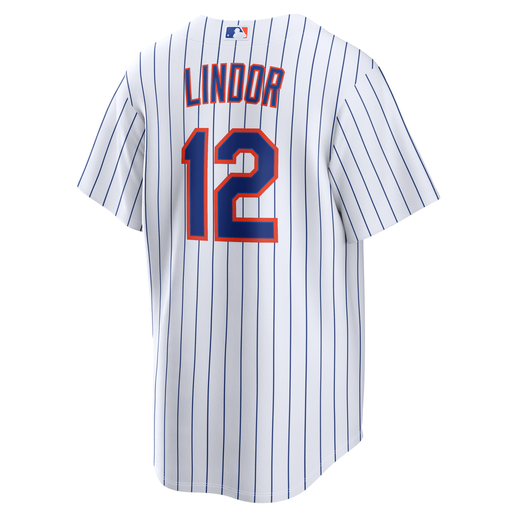 Men's New York Mets Francisco Lindor Nike White Home Replica Jersey