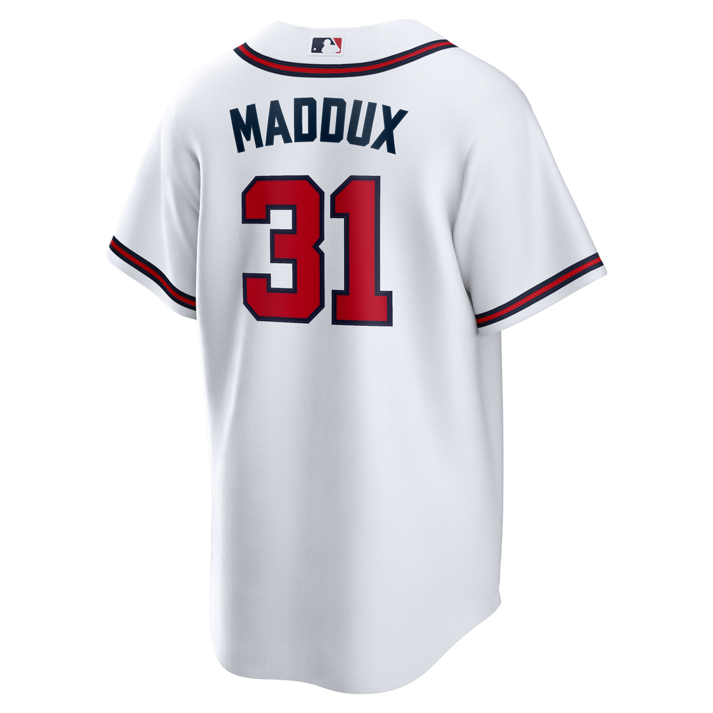 Men's Atlanta Braves Greg Maddux Nike White Home Retired Player Replica Jersey