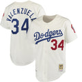 Men's Los Angeles Dodgers Fernando Valenzuela Mitchell & Ness Gray Authentic Jersey