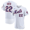 Men's New York Mets Juan Soto Nike White Home Authentic Sponsor Patch Jersey