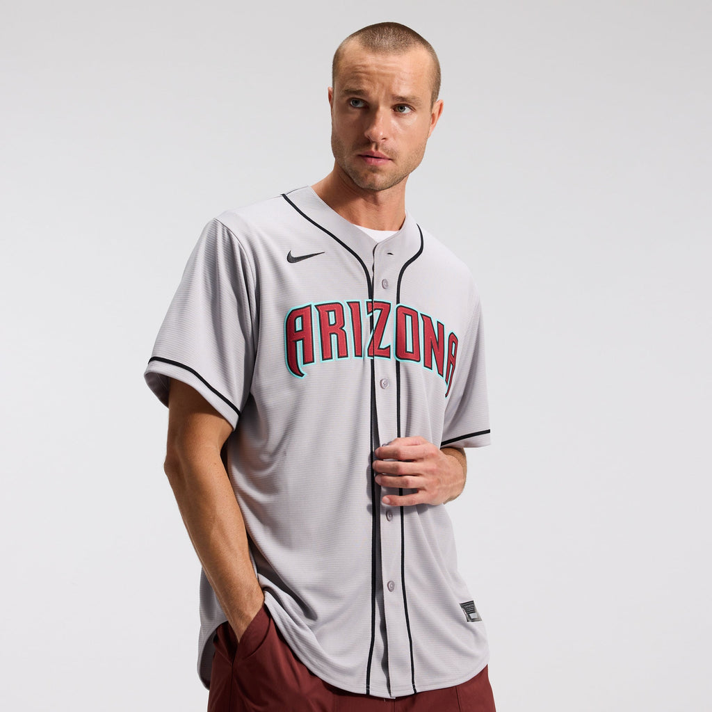 Men's Arizona Diamondbacks Corbin Carroll Nike Gray Road Replica Jersey
