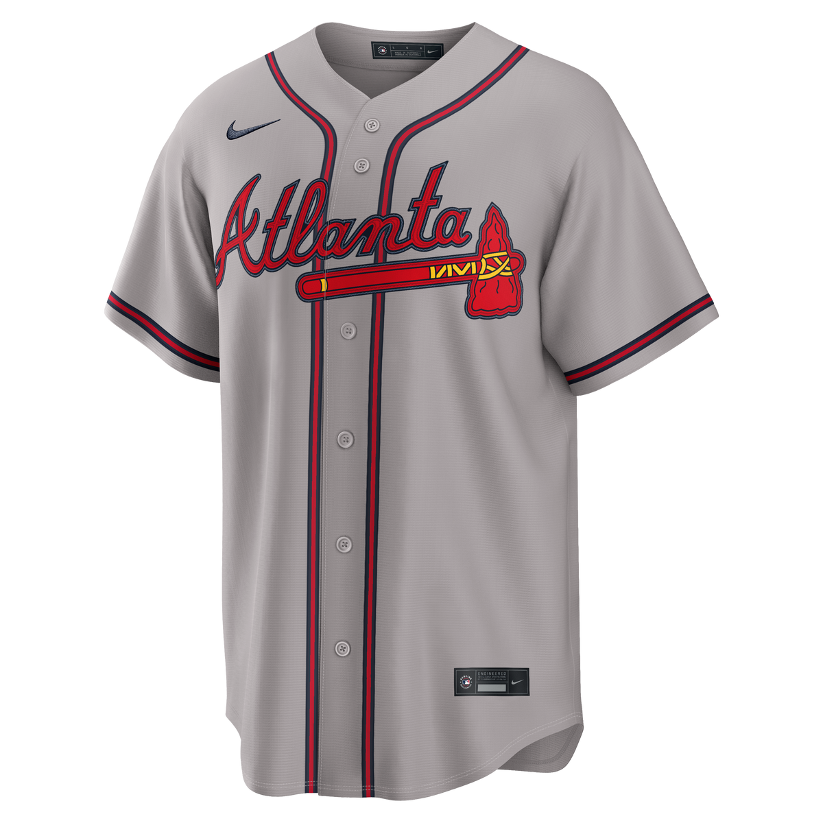 Men's Atlanta Braves Ronald Acuña Jr. Nike Gray Road Replica Jersey