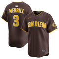 Men's San Diego Padres Jackson Merrill Nike Brown Road Limited Player Jersey