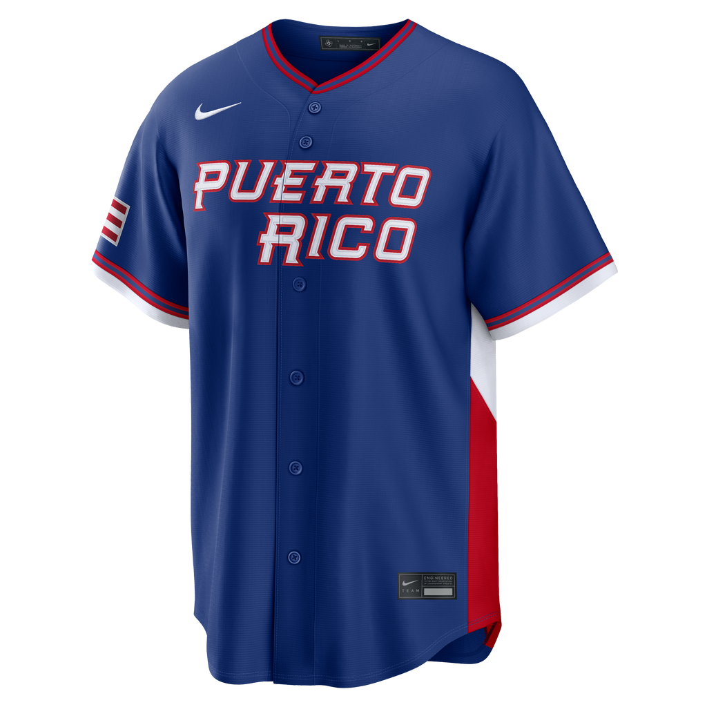 Men's Puerto Rico Baseball Martín Maldonado Nike Royal 2026 World Baseball Classic Road Stadium Jersey