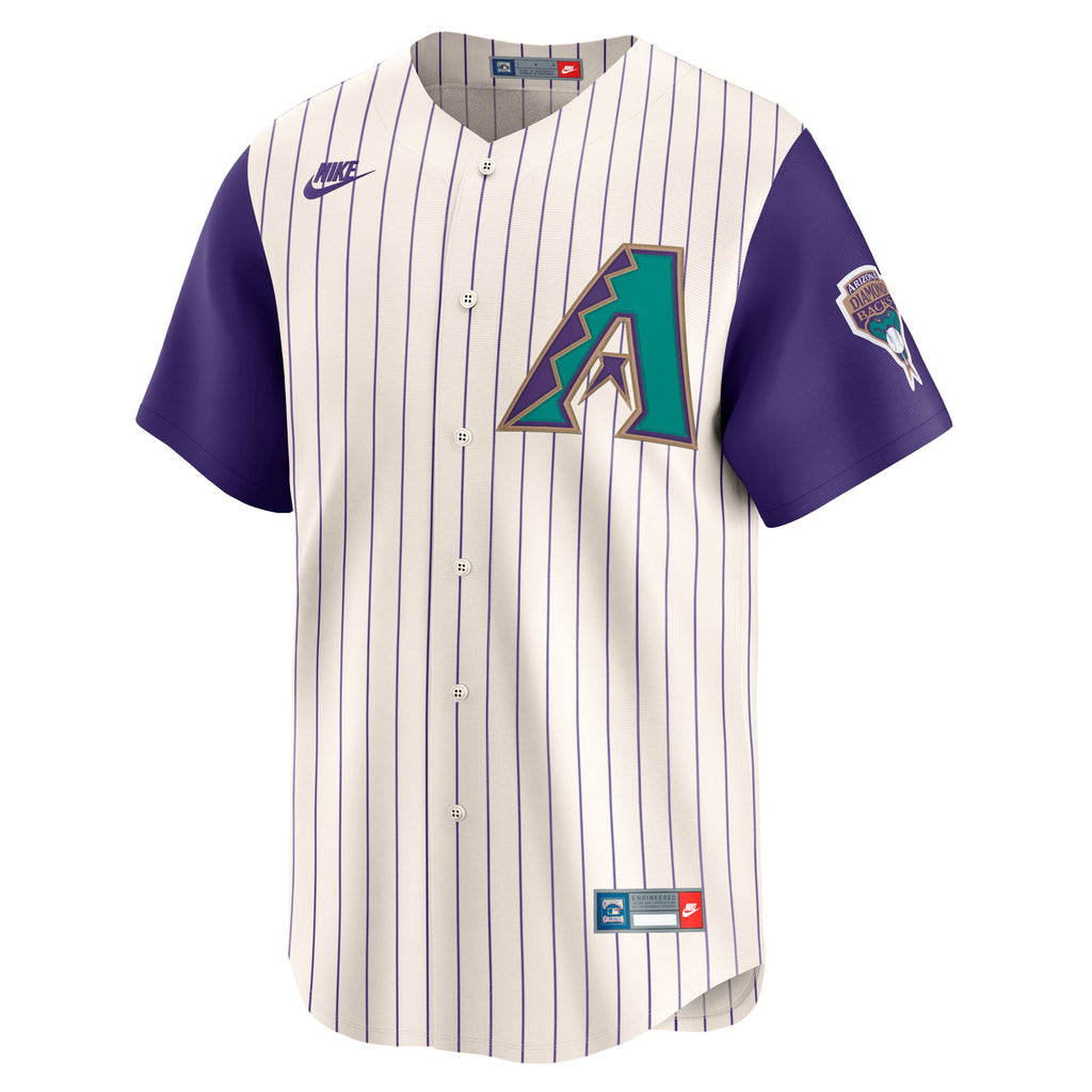 Men's Arizona Diamondbacks Randy Johnson Nike Black Throwback Cooperstown Collection Limited Jersey