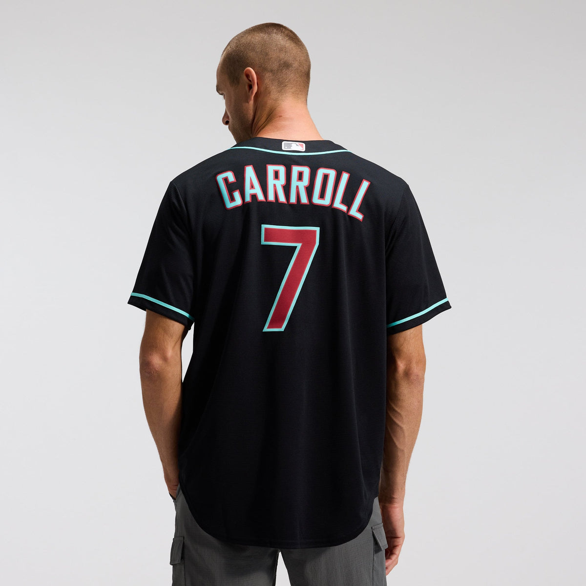 Men's Arizona Diamondbacks Corbin Carroll Nike Gray Road Replica Jersey