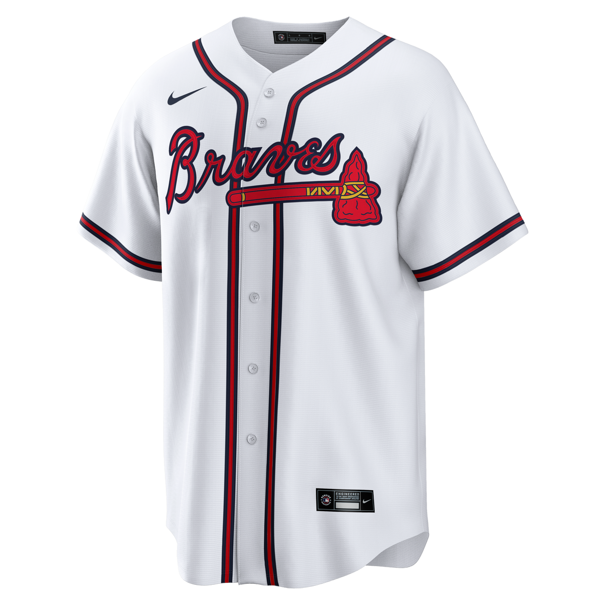 Men's Atlanta Braves Chipper Jones Nike White Home Retired Player Replica Jersey