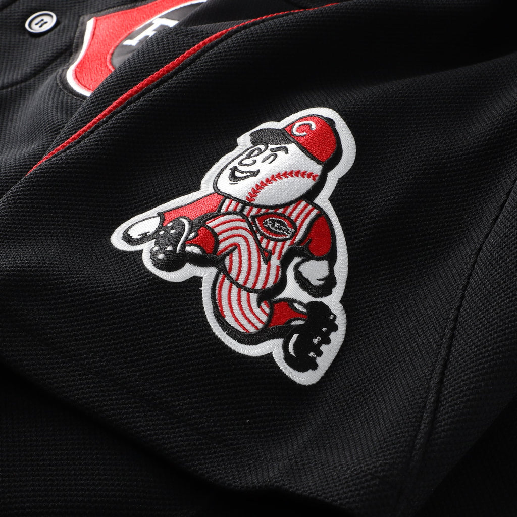 Men's Cincinnati Reds Ken Griffey Jr. Mitchell & Ness Black Cooperstown Collection Authentic Mesh Batting Practice Jersey