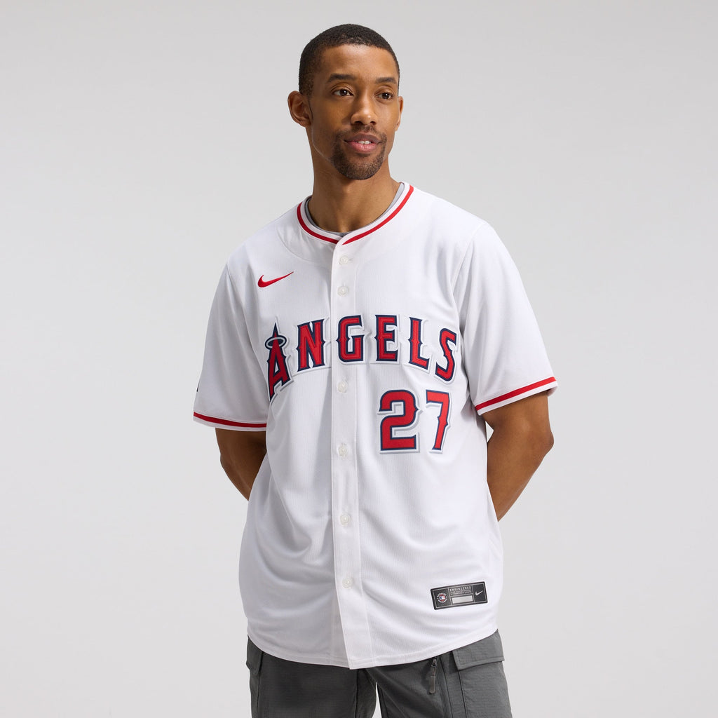 Men's Los Angeles Angels Mike Trout Nike White Home Limited Player Jersey