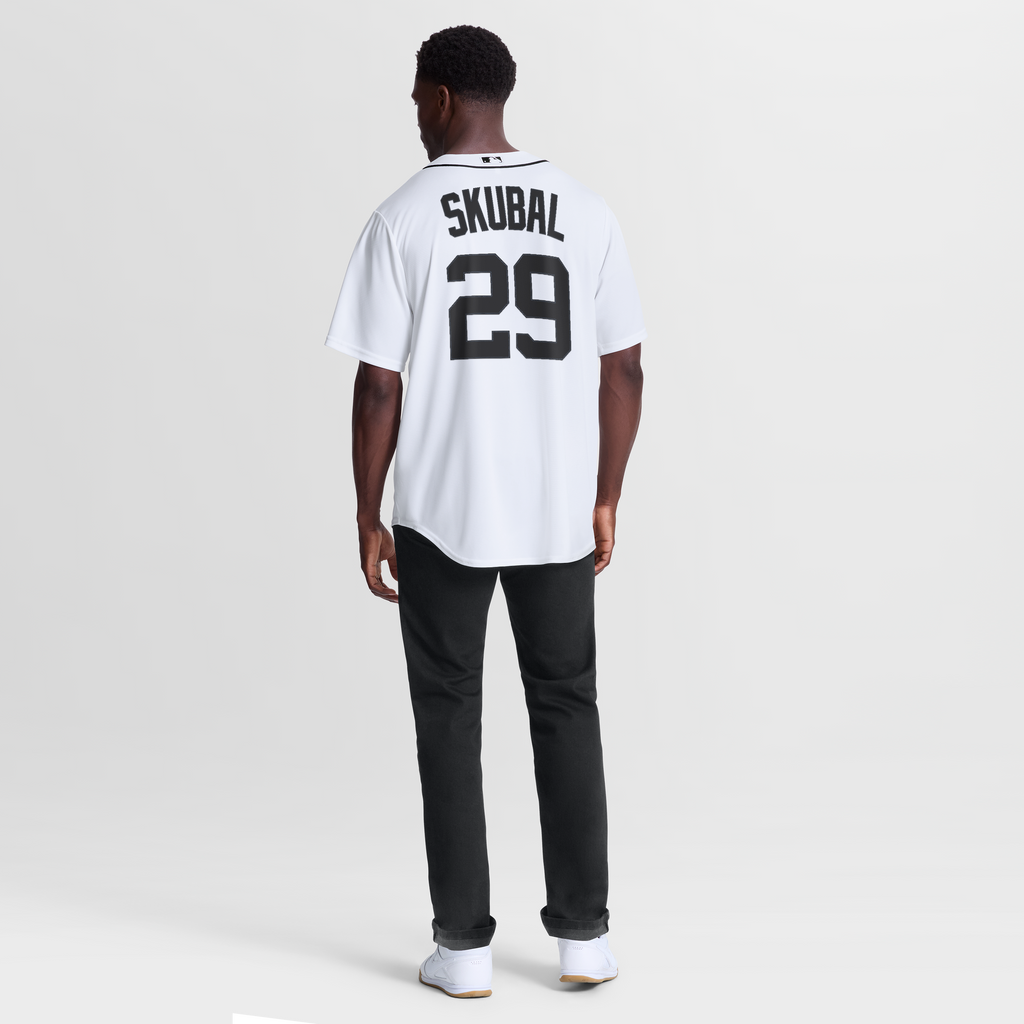Men's  Detroit Tigers Tarik Skubal Nike White Home Replica Jersey