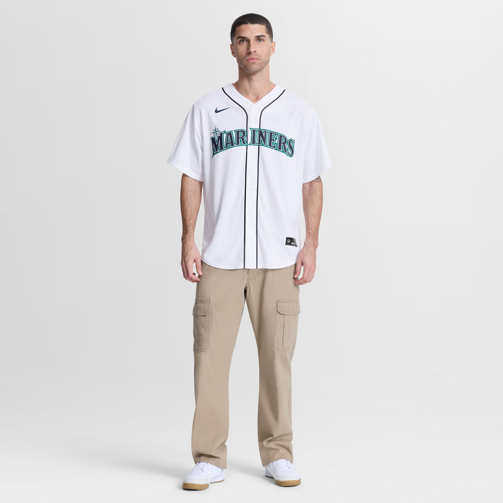 Men's Seattle Mariners Cole Young Nike White Home Replica Jersey