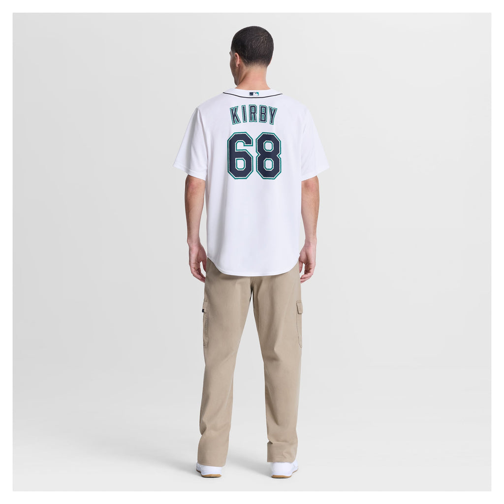 Men's Seattle Mariners George Kirby Nike White Home Replica Jersey