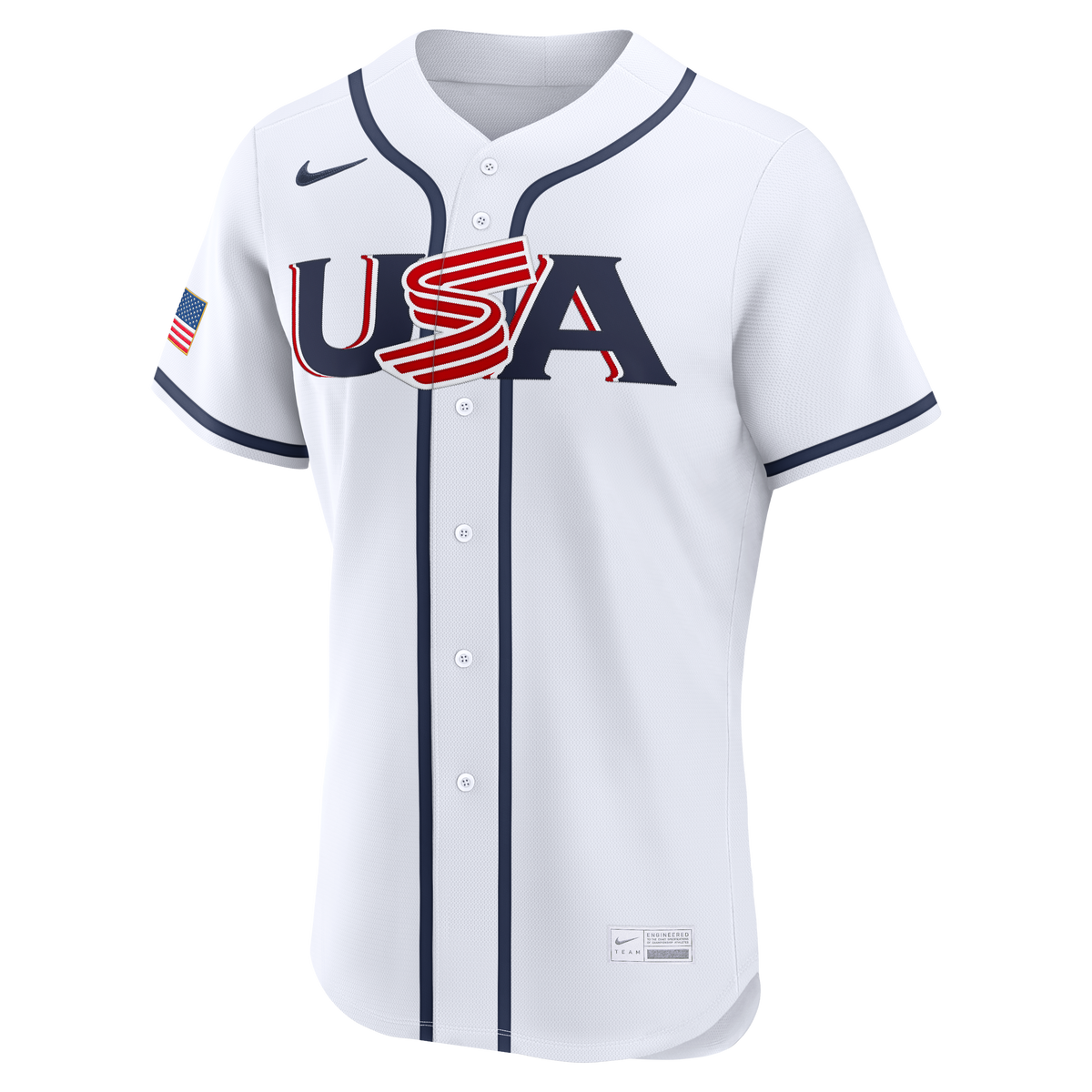Men's USA Baseball Cal Raleigh Nike White 2026 World Baseball Classic Home Authentic Jersey