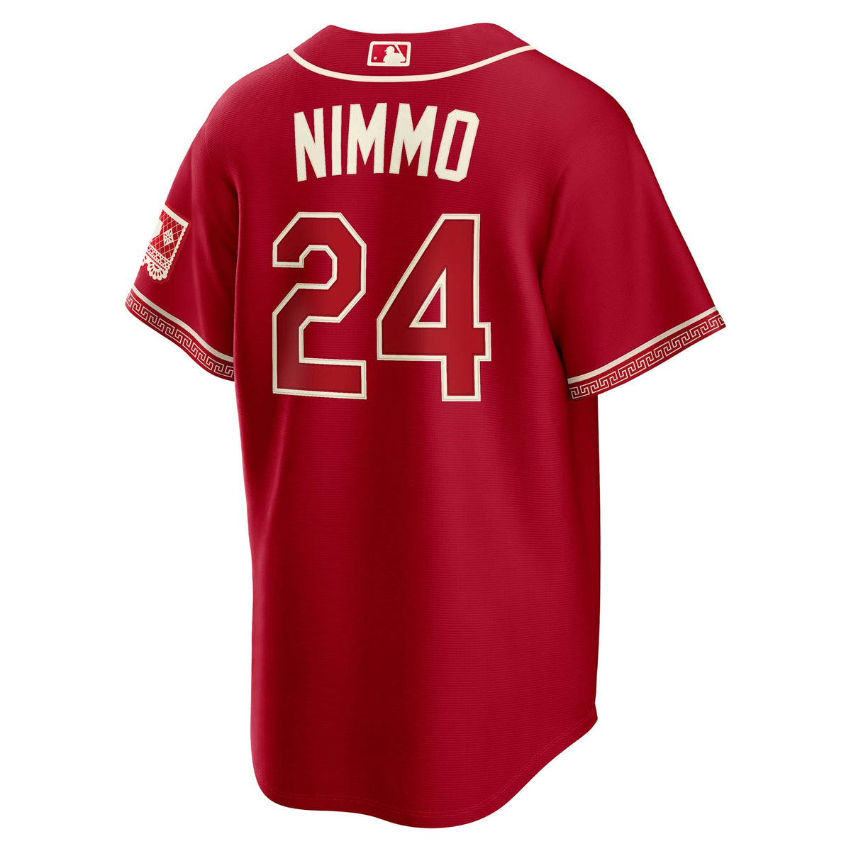 Men's Texas Rangers Brandon Nimmo Nike Red 2026 City Connect Stadium Jersey