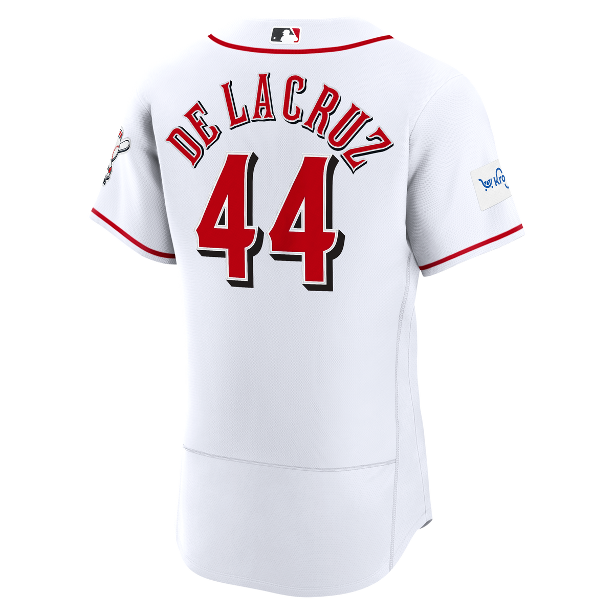Men's Cincinnati Reds Elly De La Cruz Nike White Home Authentic Sponsor Patch Jersey