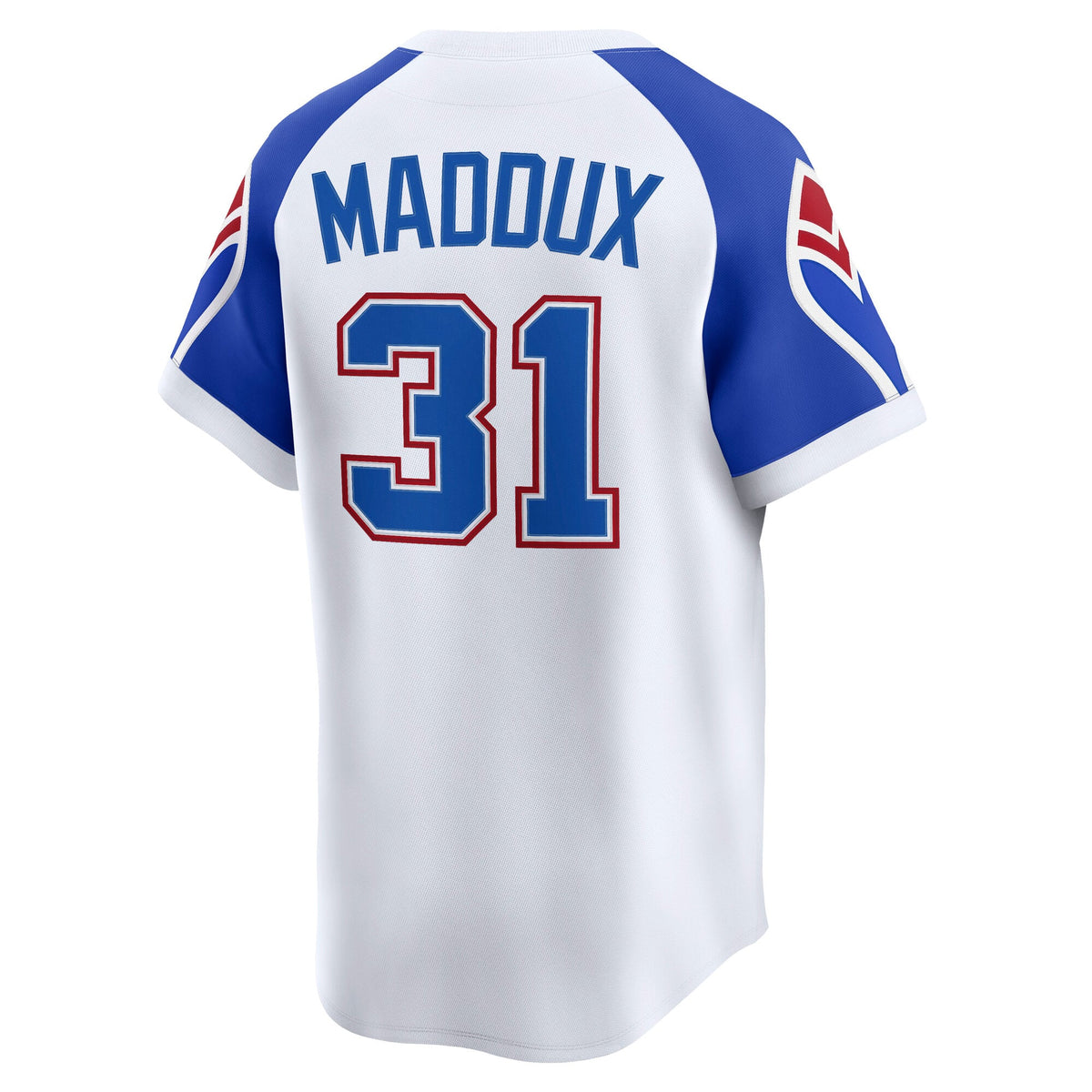 Men's Atlanta Braves Greg Maddux Nike White Throwback Cooperstown Collection Limited Jersey