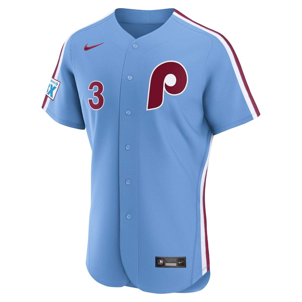 Men's Philadelphia Phillies Bryce Harper Nike Cream Alternate Authentic Sponsor Patch Jersey