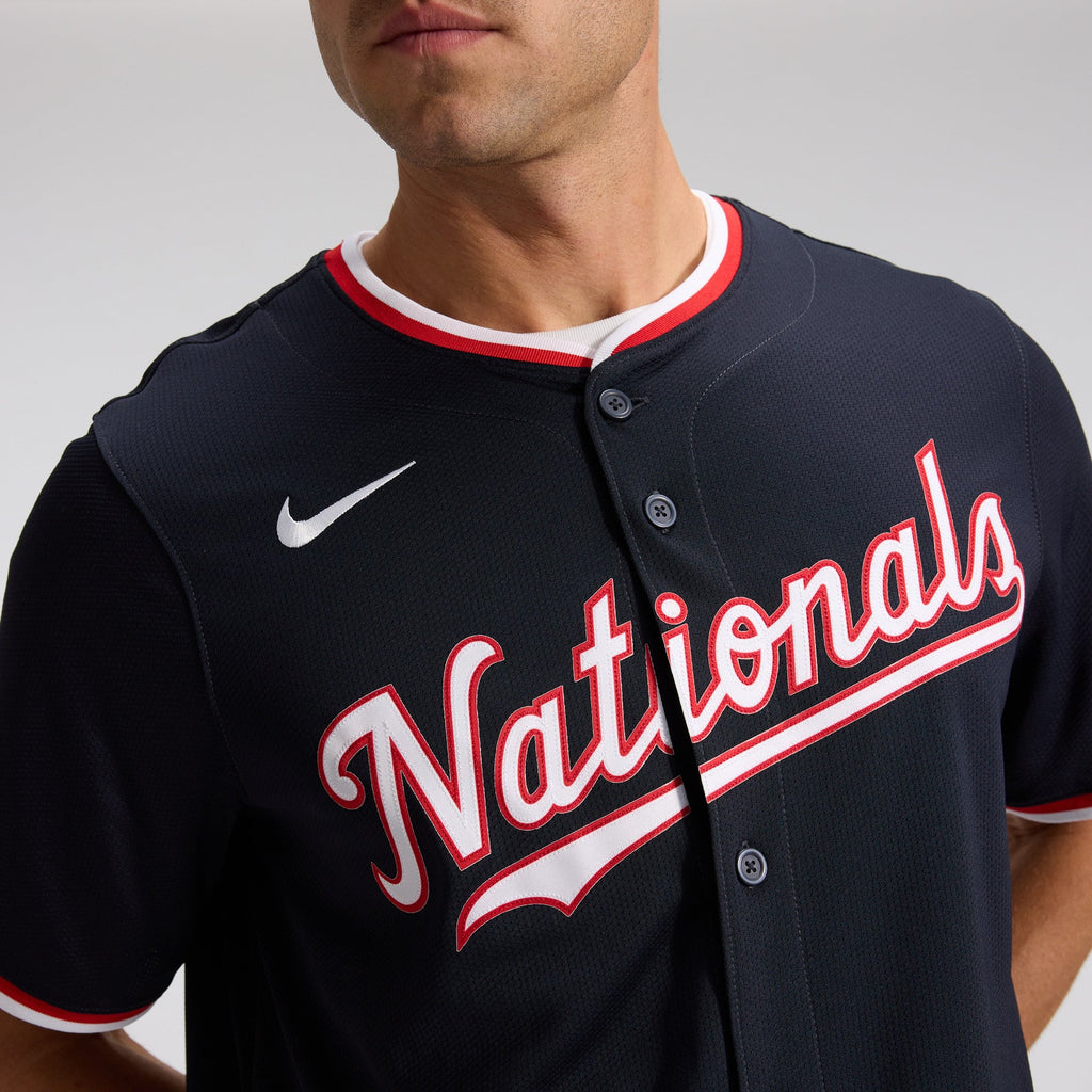 Men's Washington Nationals James Wood Nike Navy Alternate Limited Player Jersey