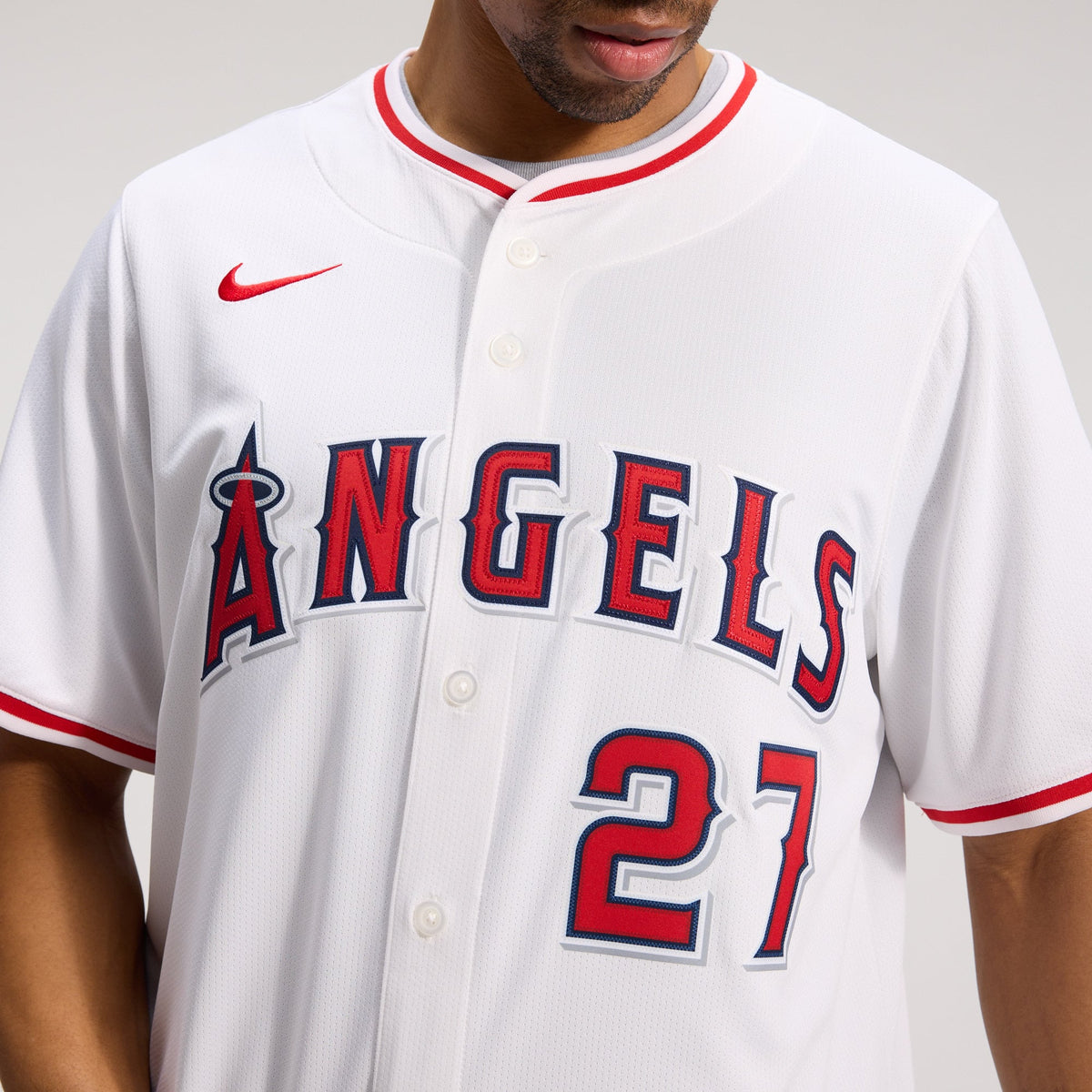 Men's Los Angeles Angels Mike Trout Nike White Home Limited Player Jersey