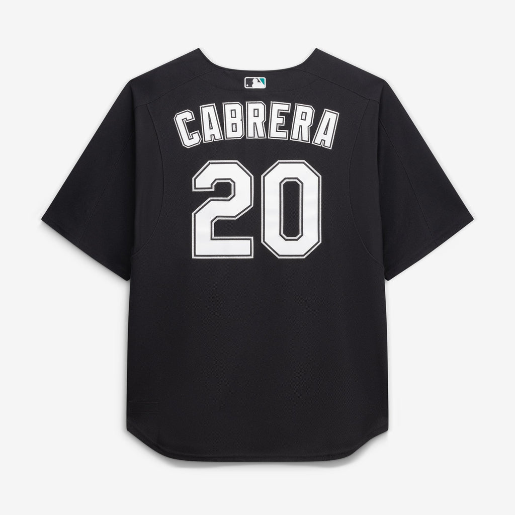 Men's Miami Marlins Miguel Cabrera Mitchell & Ness Black Big & Tall Cooperstown Mesh Batting Practice Jersey
