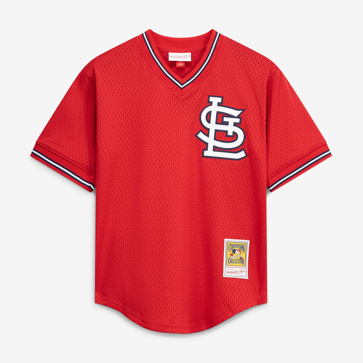 Men's St. Louis Cardinals Ozzie Smith Mitchell & Ness Scarlet Authentic Batting Practice Jersey
