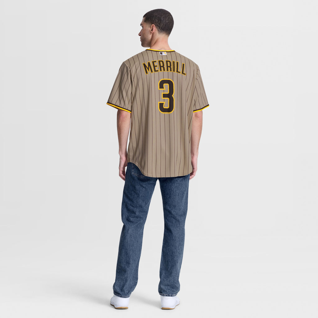 Men's San Diego Padres Jackson Merrill Nike Sand Alternate Replica Jersey
