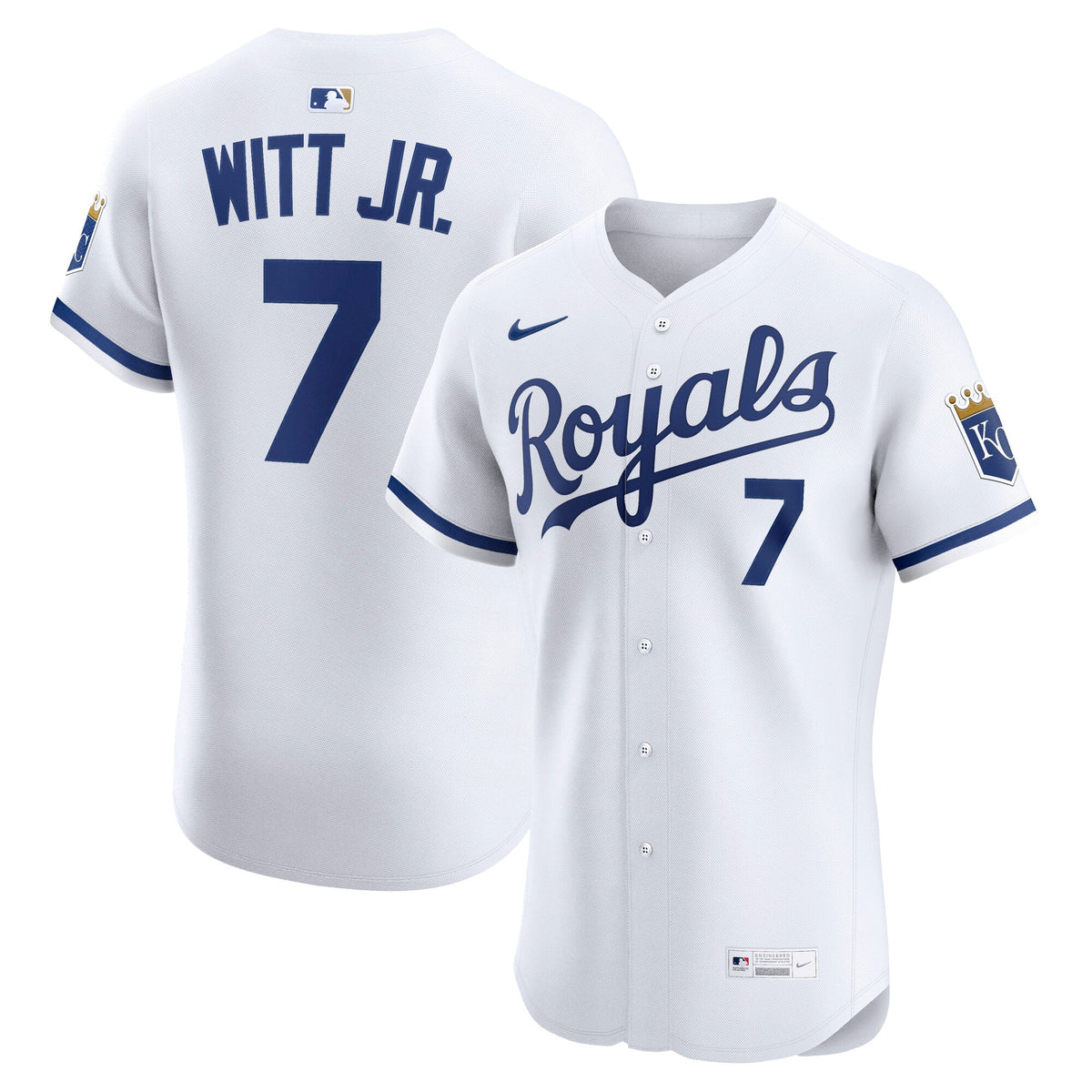 Men's Kansas City Royals Bobby Witt Jr. Nike Royal Alternate 2 Elite Player Jersey