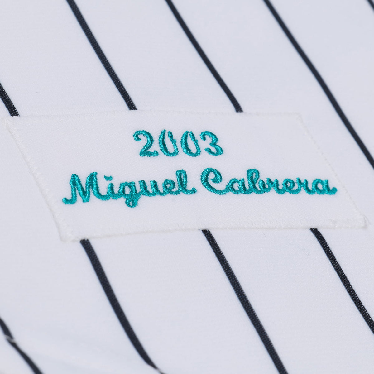 Men's Florida Marlins Miguel Cabrera Mitchell & Ness White 2003 Cooperstown Collection Authentic Jersey