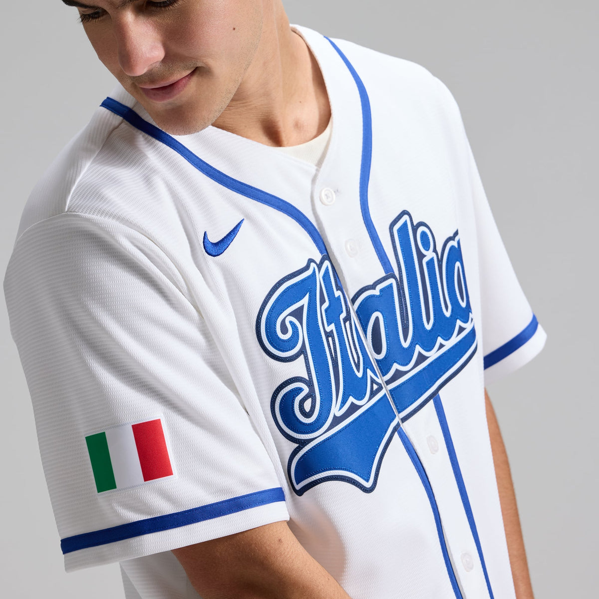 Men's Italy Baseball Vinnie Pasquantino Nike White 2026 World Baseball Classic Home Stadium Jersey