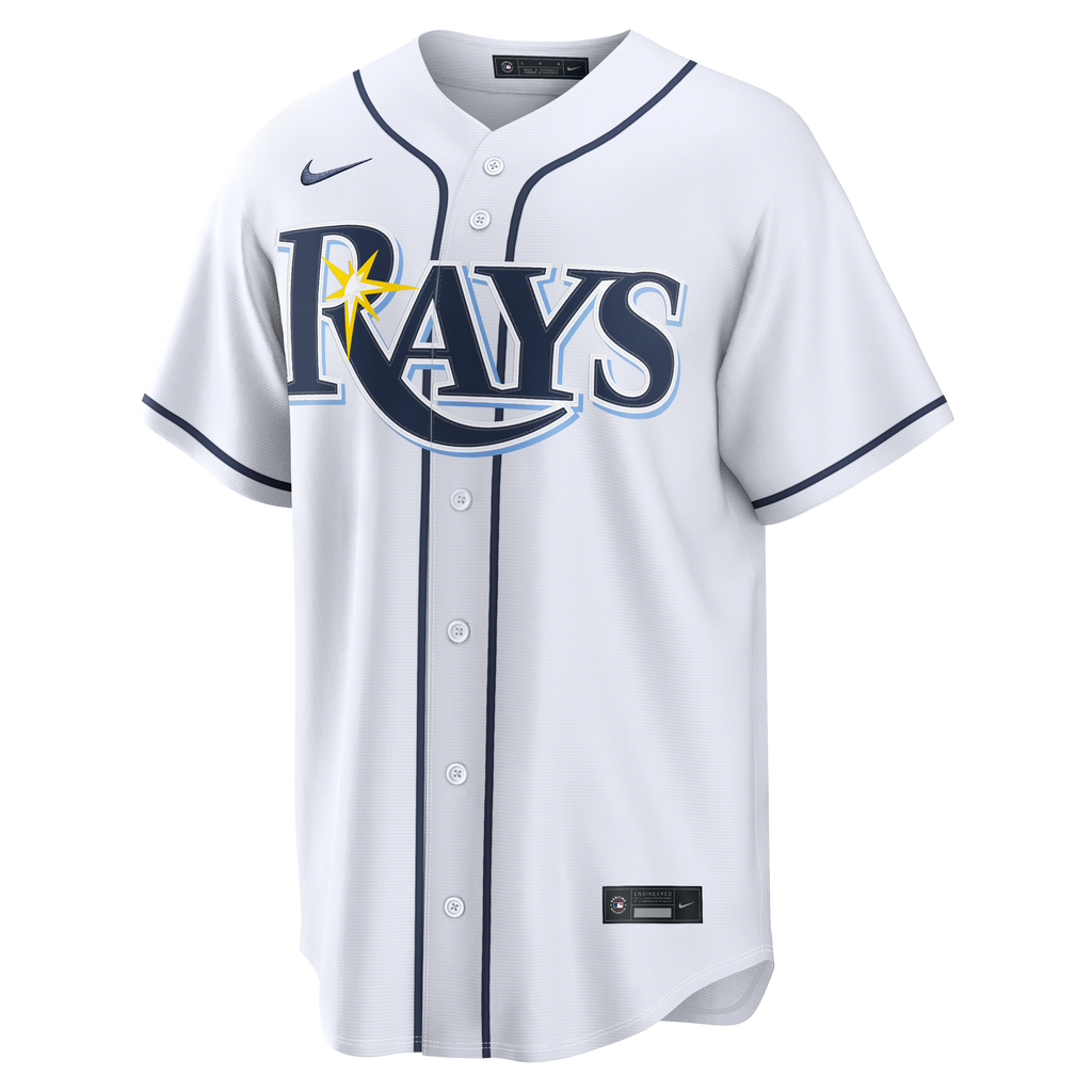 Men's Tampa Bay Rays Freddy Peralta Nike White Home Replica Jersey