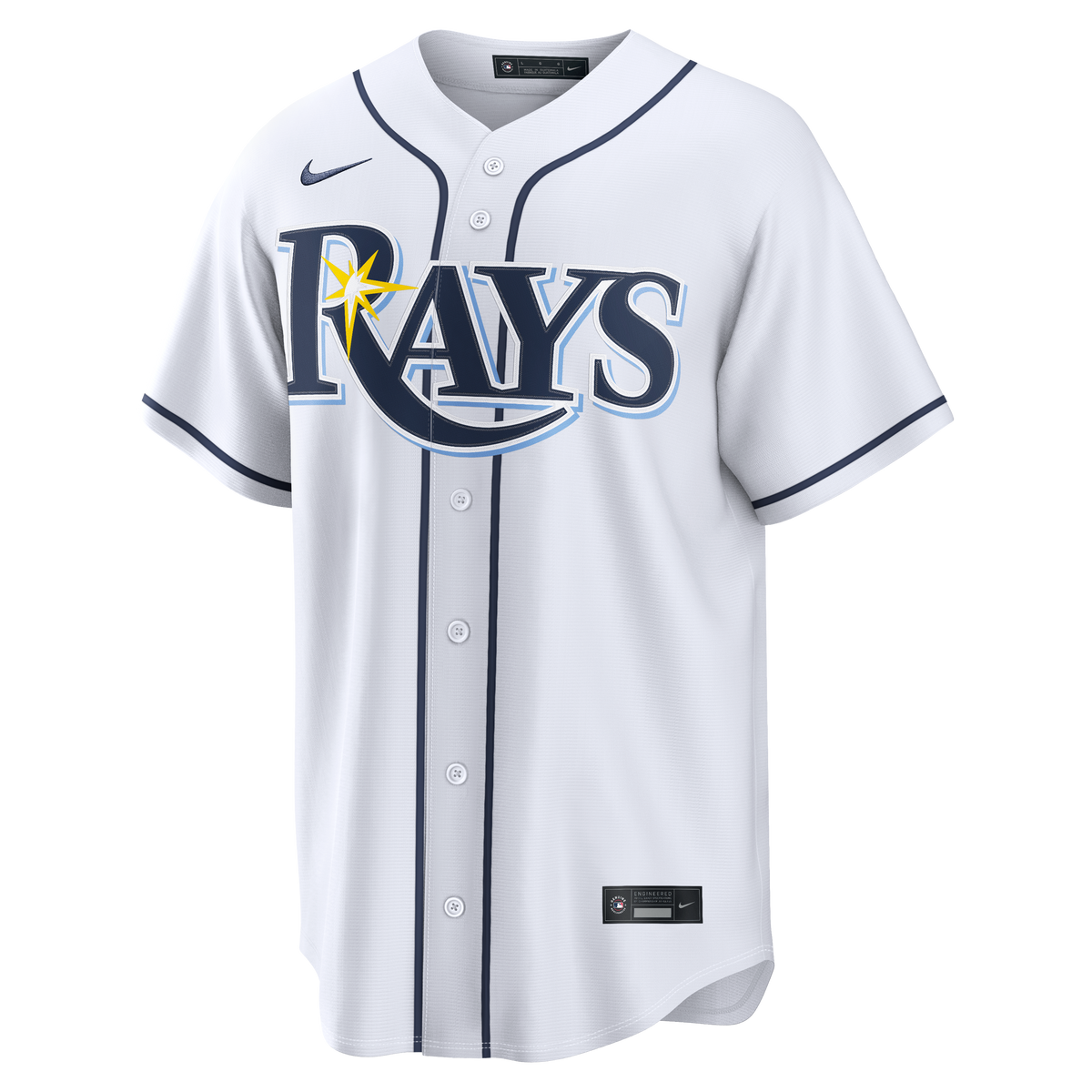 Men's Tampa Bay Rays Freddy Peralta Nike White Home Replica Jersey