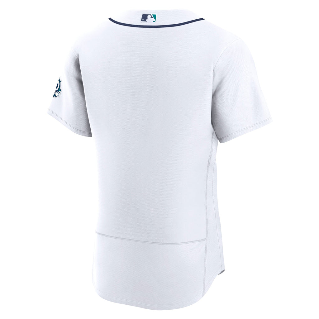 Men's Seattle Mariners  Nike White 50th Anniversary Patch Home Authentic Jersey