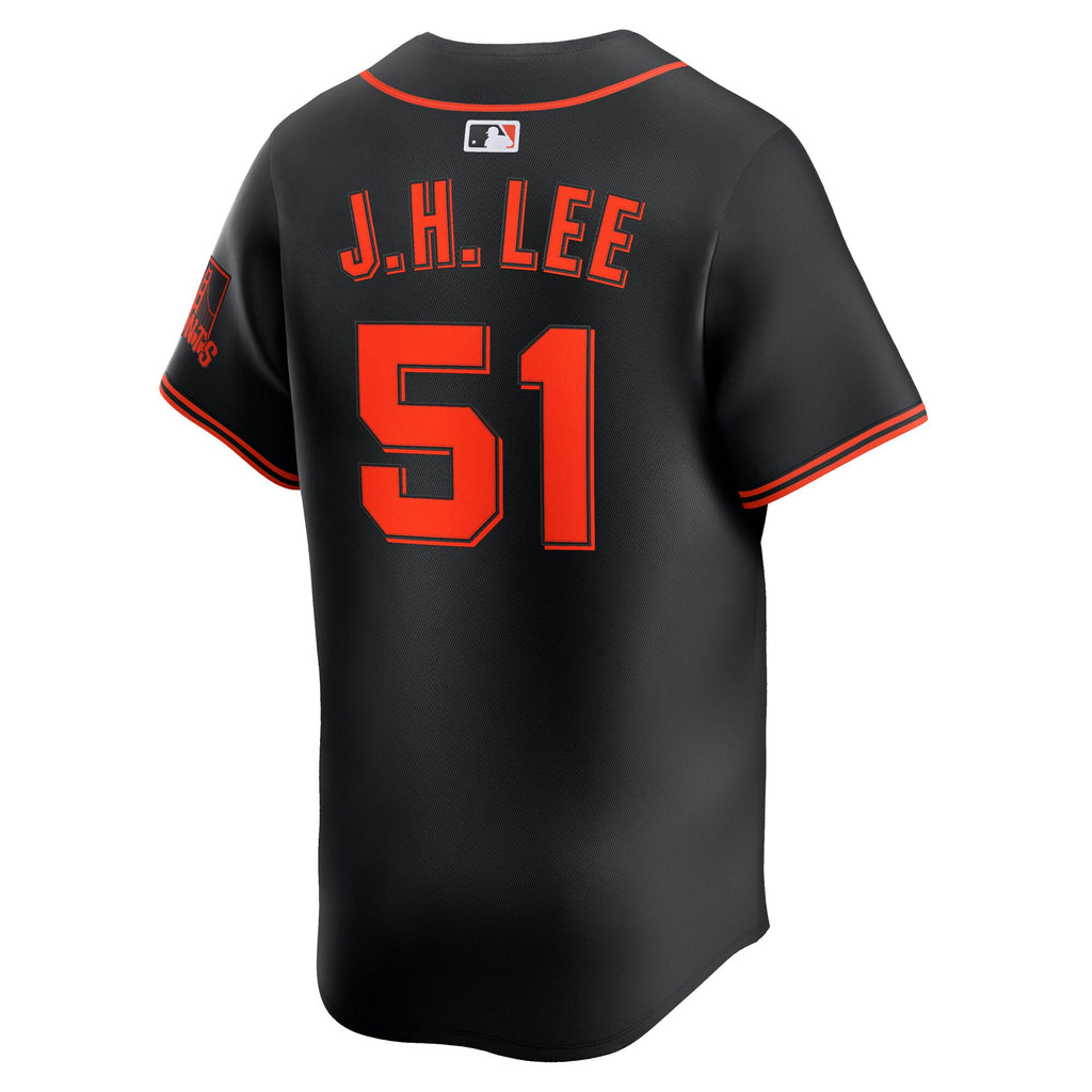 Men's San Francisco Giants Jung Hoo Lee Nike Black Alternate Limited Player Jersey