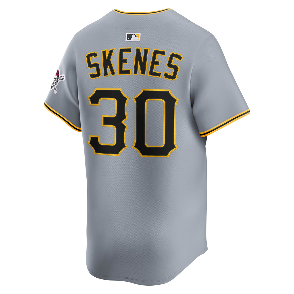 Men's Pittsburgh Pirates Paul Skenes Nike Gray Road Limited Player Jersey