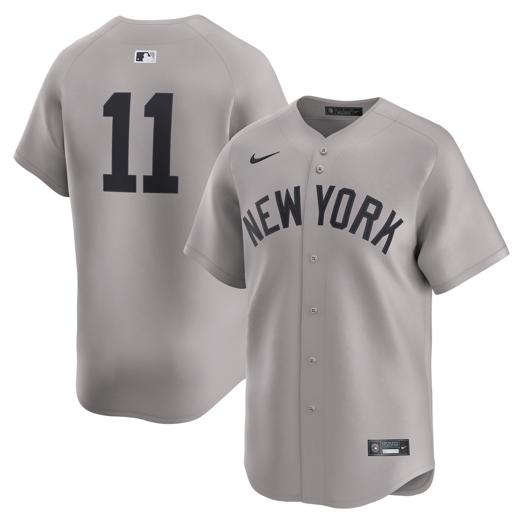 Men's New York Yankees Anthony Volpe Nike Gray Road Limited Player Jersey