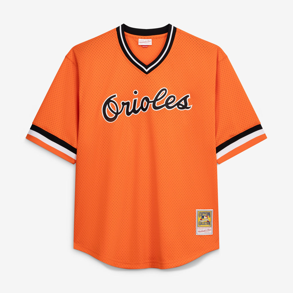 Men's Baltimore Orioles Cal Ripken Jr. Profile Orange Big & Tall Cooperstown Collection Mesh Batting Practice Jersey