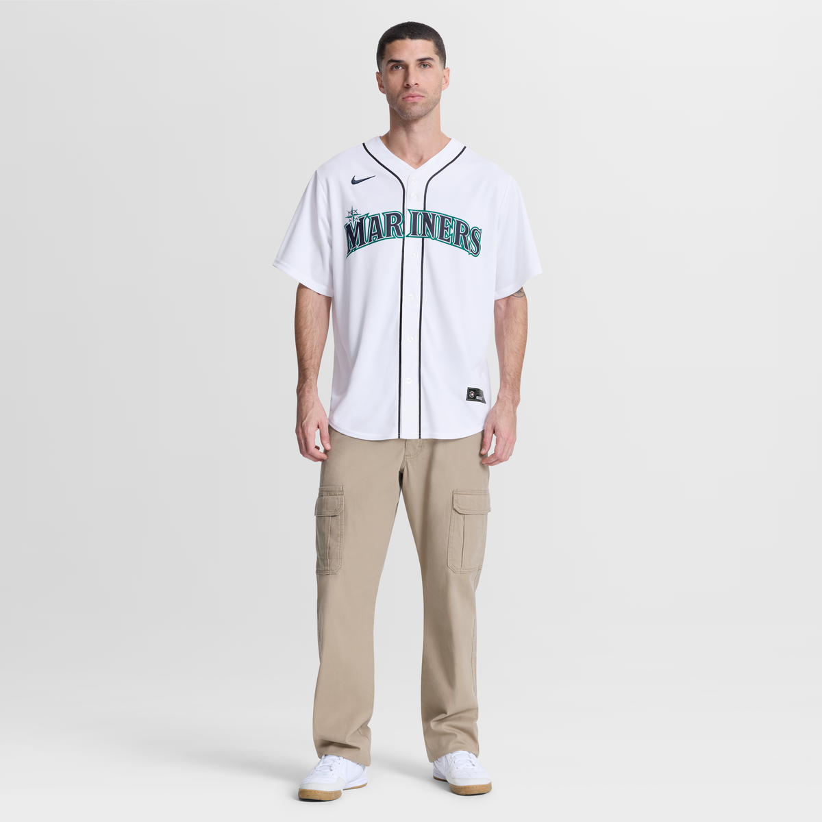 Men's Seattle Mariners Cal Raleigh Nike White Home Replica Jersey