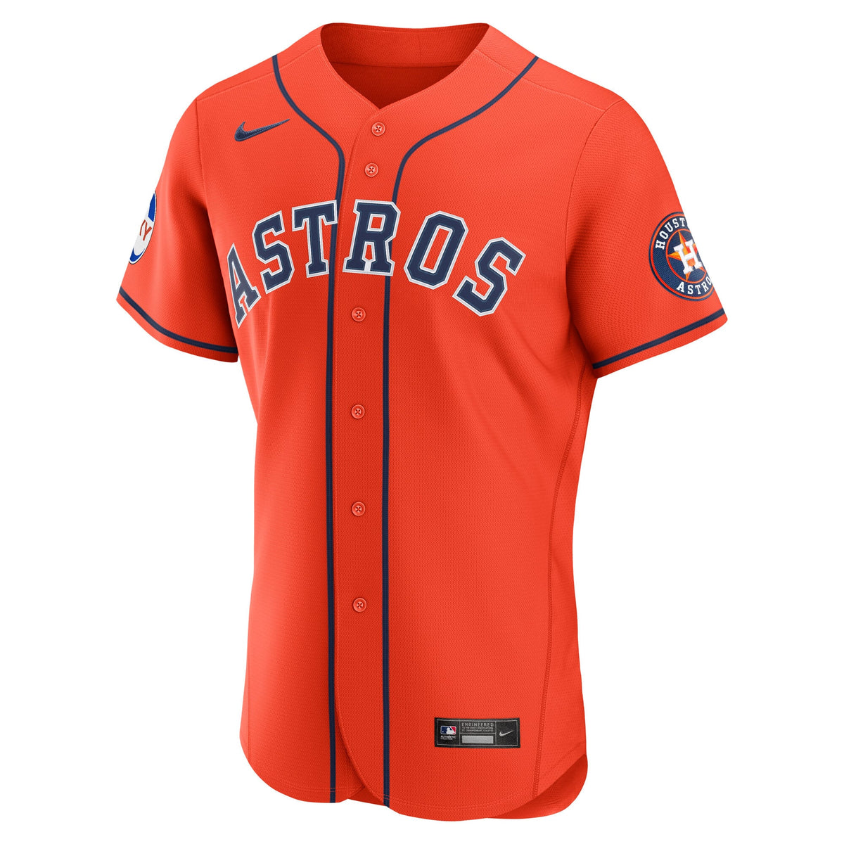 Men's Houston Astros Nike Orange Alternate Sponsor Patch Authentic Jersey