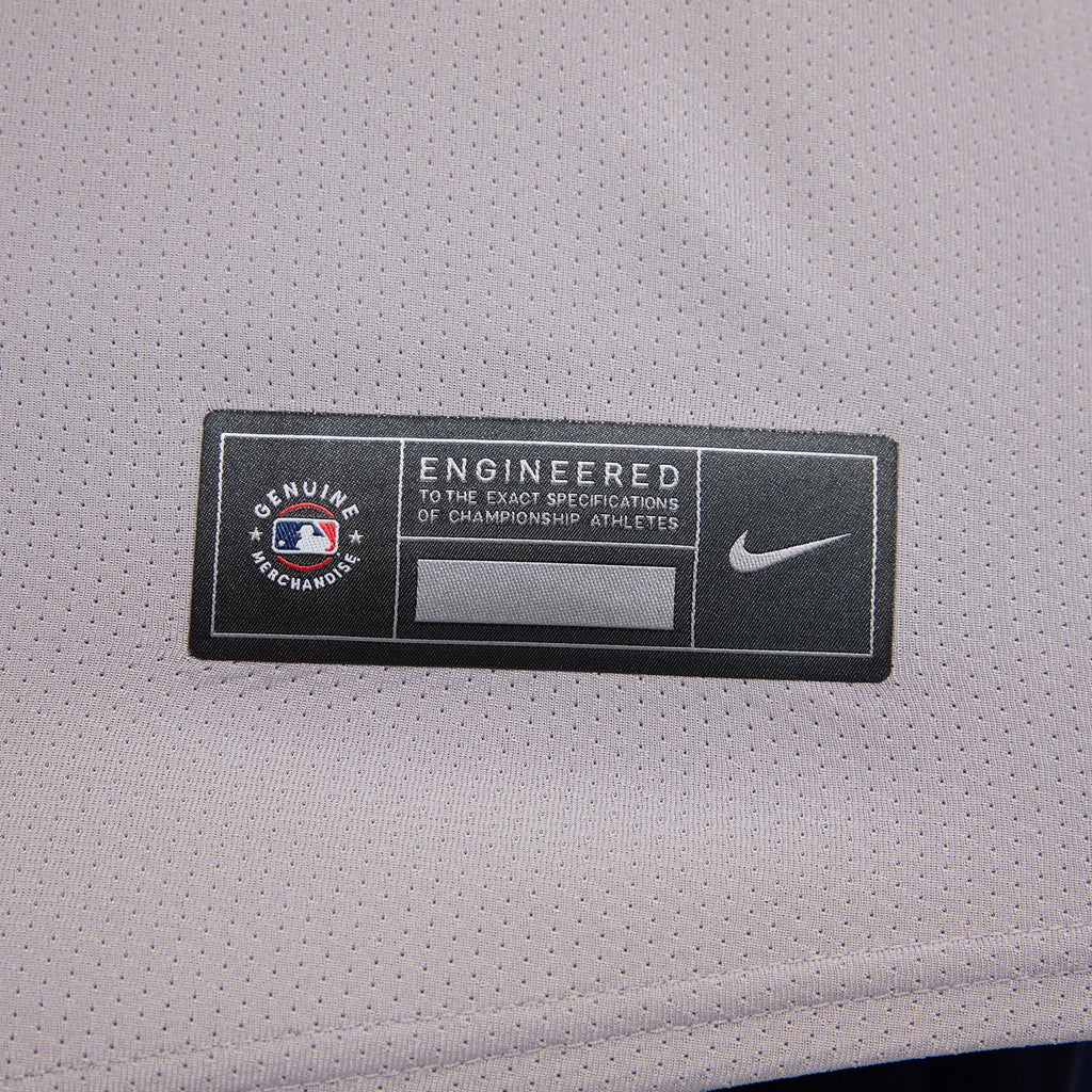 Men's Atlanta Braves Ozzie Albies Nike Gray Road Limited Player Jersey