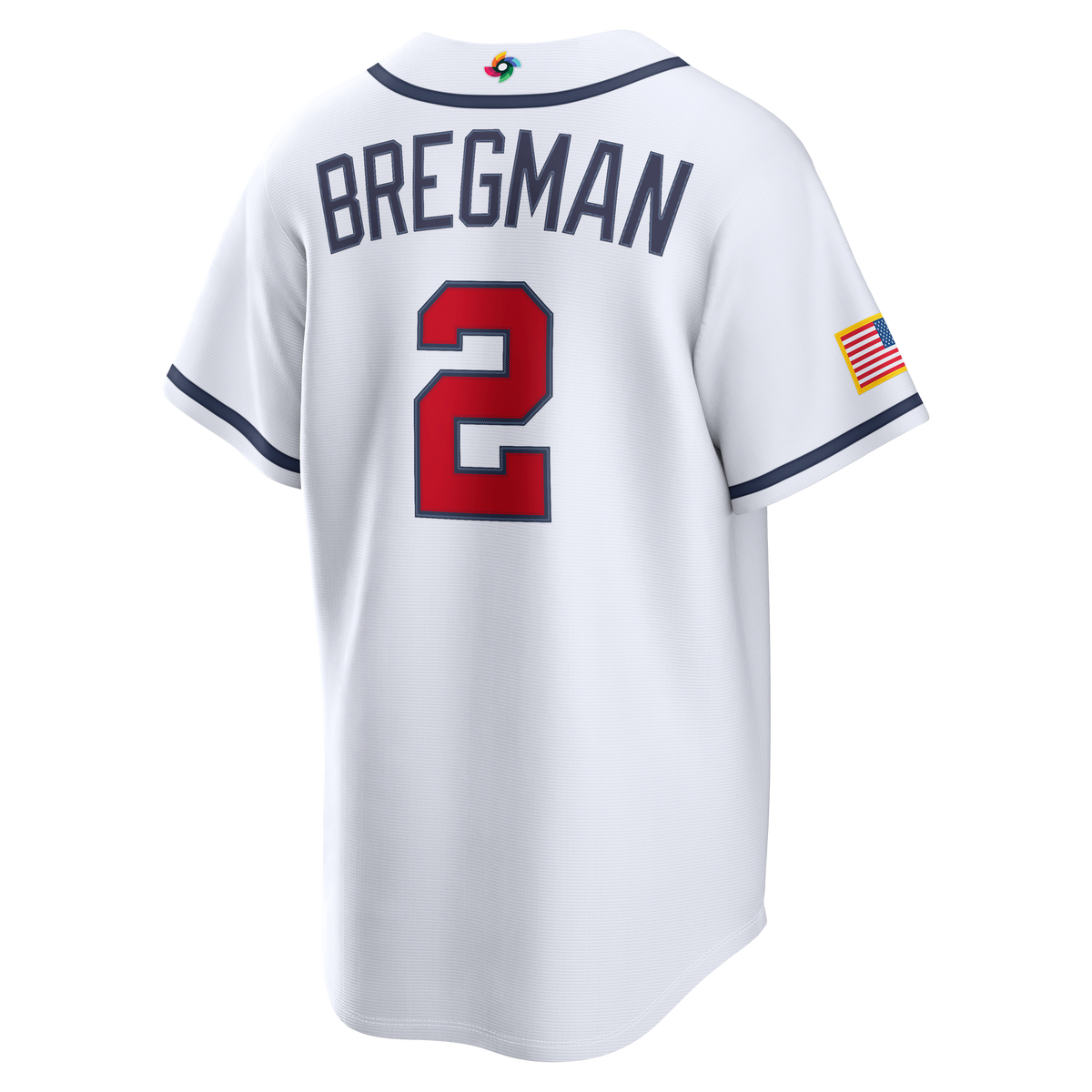 Men's USA Baseball Alex Bregman Nike White 2026 World Baseball Classic Home Stadium Jersey