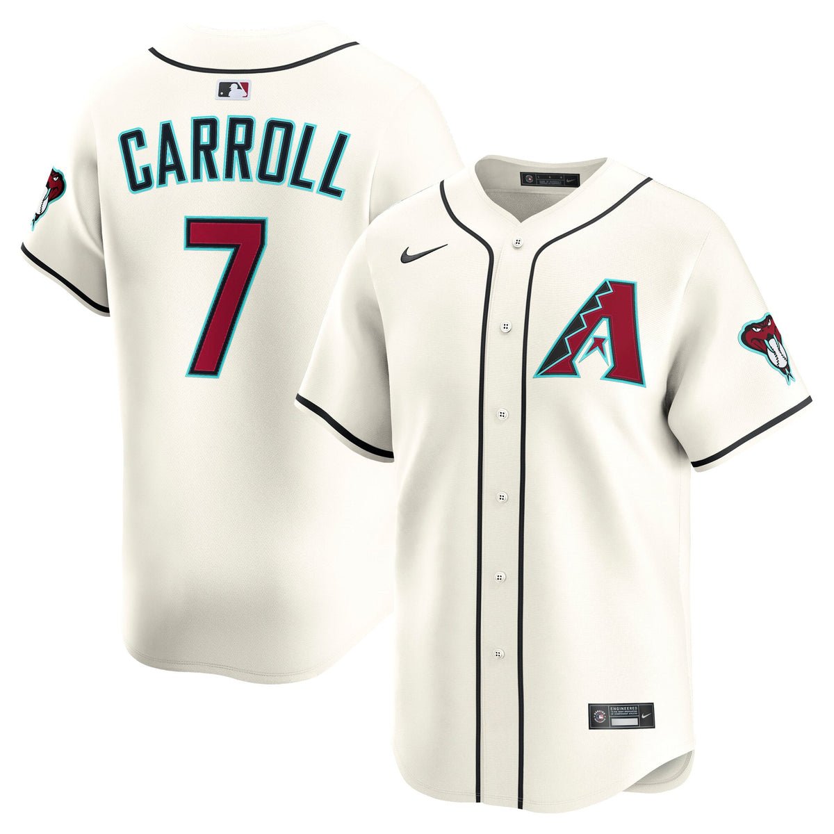 Men's Arizona Diamondbacks Corbin Carroll Nike Gray Road Limited Player Jersey