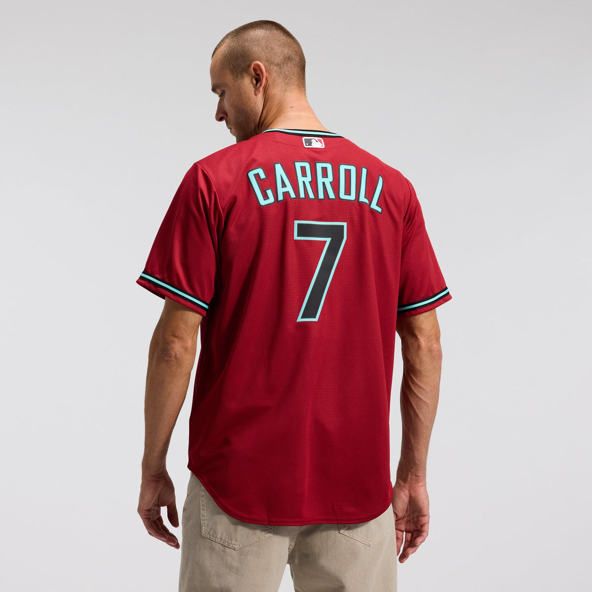 Men's Arizona Diamondbacks Corbin Carroll Nike Gray Road Replica Jersey